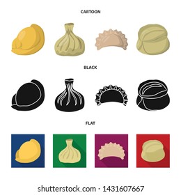 Vector design of products and cooking logo. Set of products and appetizer vector icon for stock.