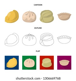 Vector design of products  and cooking sign. Set of products  and appetizer stock vector illustration.