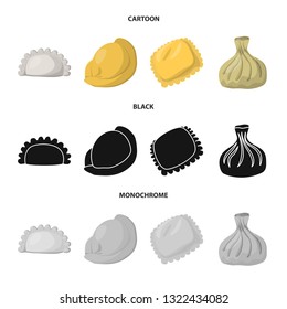 Vector design of products  and cooking sign. Collection of products  and appetizer vector icon for stock.