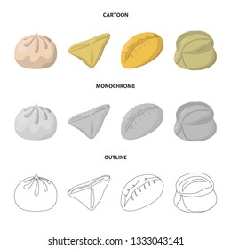Vector design of products  and cooking sign. Collection of products  and appetizer vector icon for stock.