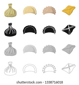 Vector design of products  and cooking sign. Collection of products  and appetizer vector icon for stock.