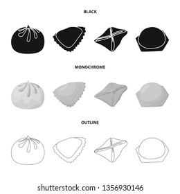 Vector design of products  and cooking sign. Collection of products  and appetizer vector icon for stock.