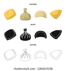 Vector design of products  and cooking symbol. Set of products  and appetizer stock vector illustration.