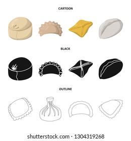 Vector design of products  and cooking symbol. Set of products  and appetizer stock vector illustration.