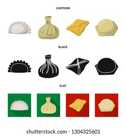 Vector design of products  and cooking symbol. Set of products  and appetizer stock vector illustration.