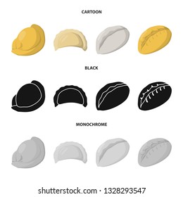Vector design of products  and cooking symbol. Collection of products  and appetizer stock symbol for web.