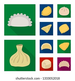 Vector design of products  and cooking symbol. Collection of products  and appetizer vector icon for stock.
