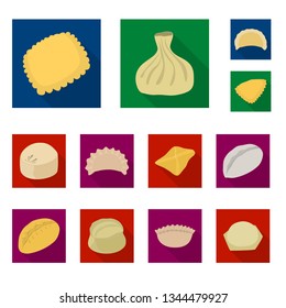 Vector design of products  and cooking symbol. Collection of products  and appetizer stock symbol for web.