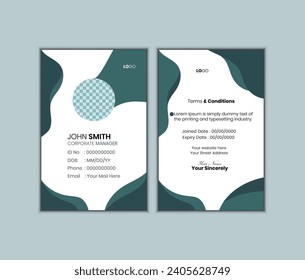 Plantilla de tarjeta de identificación profesional de diseño de vectores.