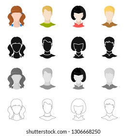 Vector design of professional and photo icon. Collection of professional and profile stock symbol for web.