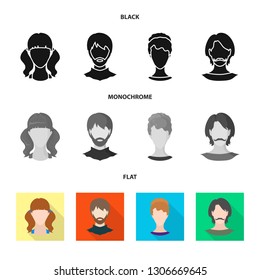 Vector design of professional and photo icon. Collection of professional and profile stock symbol for web.