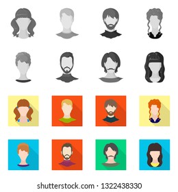 Vector design of professional and photo icon. Collection of professional and profile stock vector illustration.