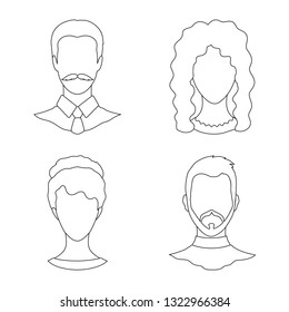Vector design of professional and photo icon. Collection of professional and profile stock vector illustration.
