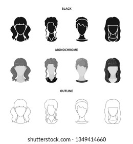 Vector design of professional and photo icon. Collection of professional and profile vector icon for stock.