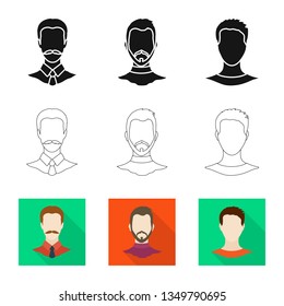 Vector design of professional and photo icon. Collection of professional and profile vector icon for stock.