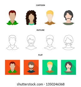 Vector design of professional and photo icon. Set of professional and profile stock vector illustration.