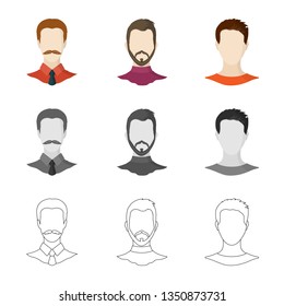 Vector design of professional and photo icon. Set of professional and profile stock vector illustration.