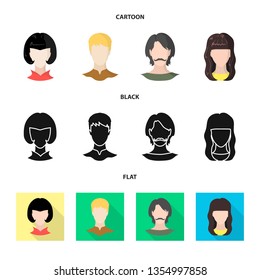 Vector design of professional and photo icon. Collection of professional and profile stock symbol for web.