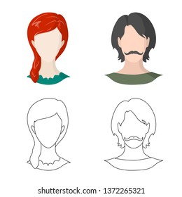 Vector design of professional and photo icon. Set of professional and profile vector icon for stock.