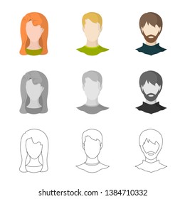 Vector design of professional and photo icon. Collection of professional and profile vector icon for stock.
