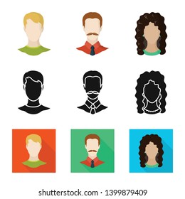Vector design of professional and photo icon. Set of professional and profile stock symbol for web.