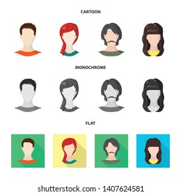 Vector design of professional and photo icon. Set of professional and profile stock vector illustration.