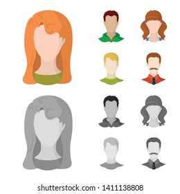 Vector design of professional and photo icon. Collection of professional and profile stock symbol for web.