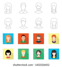 Vector design of professional and photo icon. Collection of professional and profile vector icon for stock.