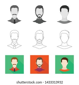 Vector design of professional and photo icon. Set of professional and profile vector icon for stock.