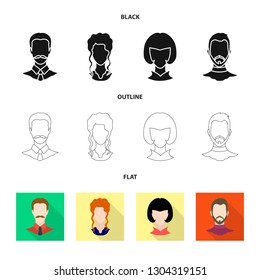 Vector design of professional and photo logo. Collection of professional and profile stock symbol for web.