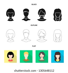 Vector design of professional and photo logo. Collection of professional and profile stock symbol for web.