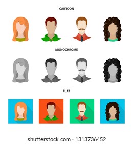 Vector design of professional and photo logo. Collection of professional and profile stock symbol for web.