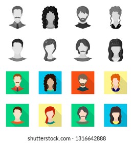 Vector design of professional and photo logo. Set of professional and profile stock symbol for web.