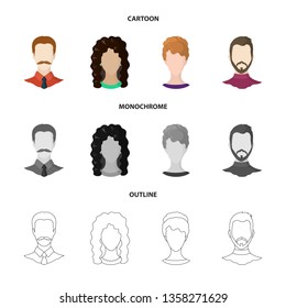 Vector design of professional and photo logo. Set of professional and profile vector icon for stock.