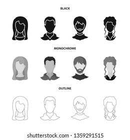 Vector design of professional and photo logo. Set of professional and profile stock vector illustration.