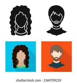 Vector design of professional and photo logo. Set of professional and profile stock vector illustration.