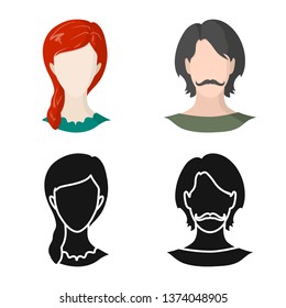 Vector design of professional and photo logo. Collection of professional and profile stock symbol for web.