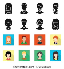 Vector design of professional and photo logo. Collection of professional and profile stock symbol for web.