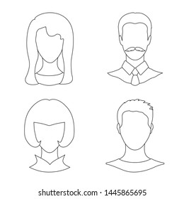 Vector design of professional and photo logo. Collection of professional and profile stock symbol for web.