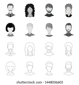 Vector design of professional and photo logo. Set of professional and profile vector icon for stock.
