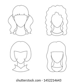 Vector design of professional and photo logo. Set of professional and profile stock symbol for web.