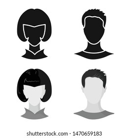Vector design of professional and photo logo. Set of professional and profile vector icon for stock.