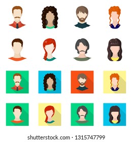 Vector design of professional and photo sign. Set of professional and profile stock vector illustration.
