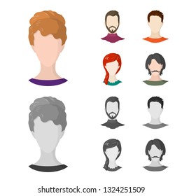 Vector design of professional and photo sign. Set of professional and profile vector icon for stock.