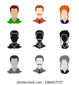 Vector design of professional and photo sign. Set of professional and profile stock vector illustration.