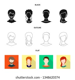 Vector design of professional and photo symbol. Set of professional and profile stock symbol for web.