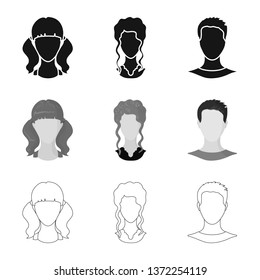 Vector design of professional and photo symbol. Collection of professional and profile stock symbol for web.