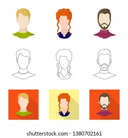 Vector design of professional and photo symbol. Collection of professional and profile stock vector illustration.