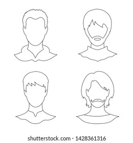 Vector design of professional and photo symbol. Collection of professional and profile stock symbol for web.
