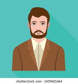 Vector design of profile and portrait symbol. Set of profile and profession stock symbol for web.